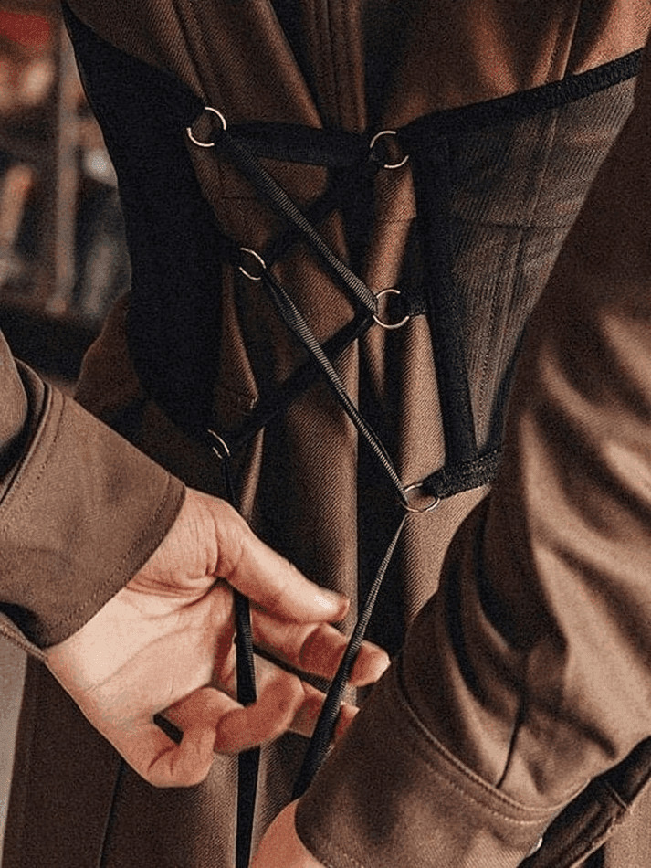 Y2K Mesh Corset Top with Chain Embellishments - Coquette Aesthetic Grunge Style Y2K Mesh Corset Top with Chain Embellishments - Coquette Aesthetic Grunge Style