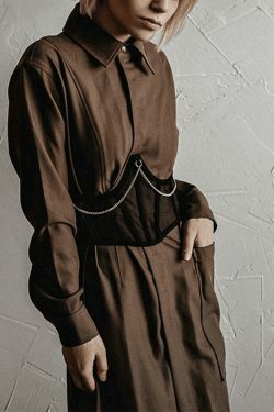 Y2K Mesh Corset Top with Chain Embellishments - Coquette Aesthetic Grunge Style