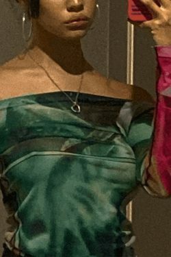 Y2K Mesh Crop Top: Coquette Aesthetic Off-Shoulder Print - Grunge Style, Cute Tops, Pastel Goth