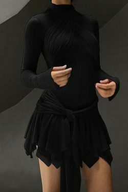 Y2K Mesh Dress: Coquette Aesthetic, Grunge Style, Pastel Goth - Women's Niche Fashion