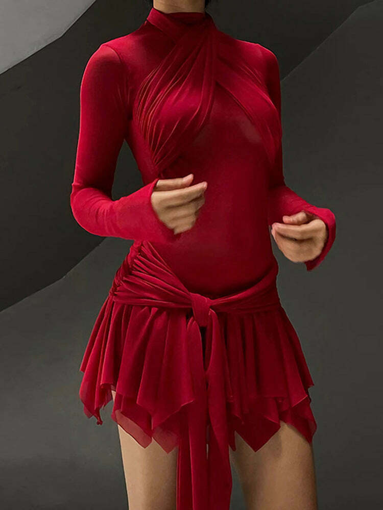 Y2K Mesh Dress: Coquette Aesthetic, Grunge Style, Pastel Goth - Women's Niche Fashion Y2K Mesh Dress: Coquette Aesthetic, Grunge Style, Pastel Goth - Women's Niche Fashion