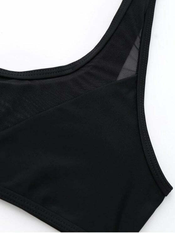 Y2K Mesh Insert High Waisted Sports Bikini - Coquette Aesthetic Swimsuit Y2K Mesh Insert High Waisted Sports Bikini - Coquette Aesthetic Swimsuit