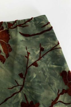 Y2K Mesh Lining Vintage Floral Midi Skirt - Coquette Aesthetic Grunge Style Women's Fashion