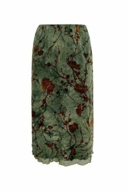Y2K Mesh Lining Vintage Floral Midi Skirt - Coquette Aesthetic Grunge Style Women's Fashion