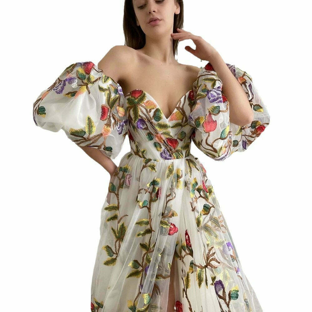 Y2K Mesh Long Dress: Coquette Aesthetic One-Shoulder Tube Top Y2K Mesh Long Dress: Coquette Aesthetic One-Shoulder Tube Top