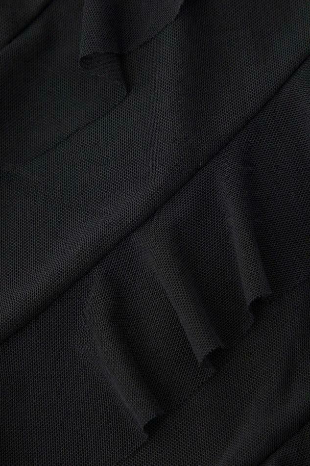 Y2K Mesh Ruffle Mini Dress: Coquette Aesthetic with Grunge Twist Y2K Mesh Ruffle Mini Dress: Coquette Aesthetic with Grunge Twist