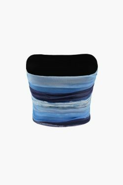 Y2K Mesh Strapless Top: Coquette Aesthetic, Grunge Style, Pastel Goth, Cute Tops, Cargo Skirt