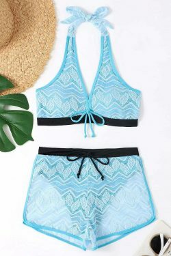 Y2K Mesh Swimsuit: Hollow Solid Color Sexy Swimwear for Women