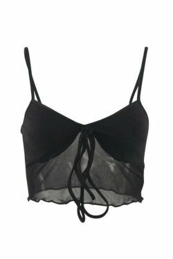 Y2K Mesh Tank: Coquette Aesthetic, Grunge Style, Cute Tops, Pastel Goth