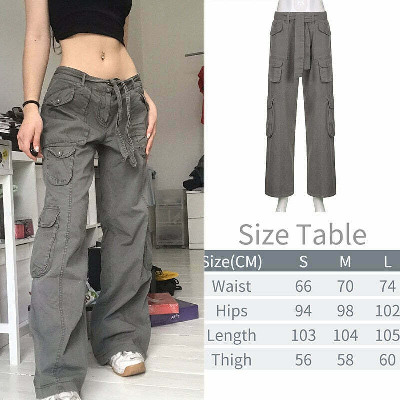 Y2K Oversize Cargo Pants: Grunge & Coquette Style, Pastel Goth Influence, Old Money Vibes