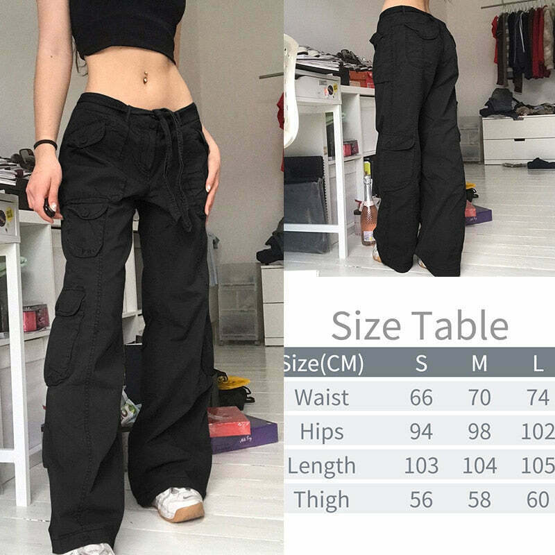 Y2K Oversize Cargo Pants: Grunge & Coquette Style, Pastel Goth Influence, Old Money Vibes