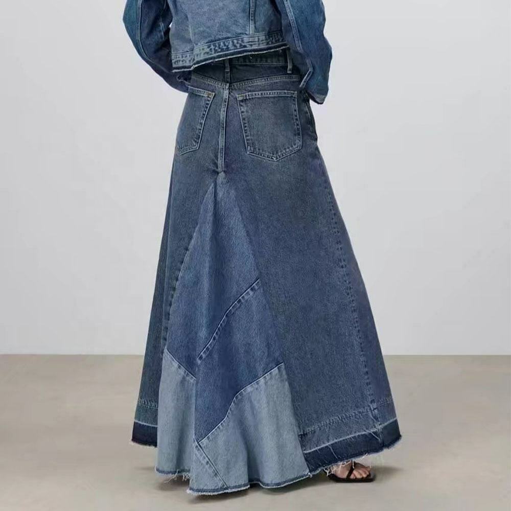 Y2K Patchwork Denim Skirt: Coquette Aesthetic Grunge Style - Cute Cargo Skirt for Women Y2K Patchwork Denim Skirt: Coquette Aesthetic Grunge Style - Cute Cargo Skirt for Women