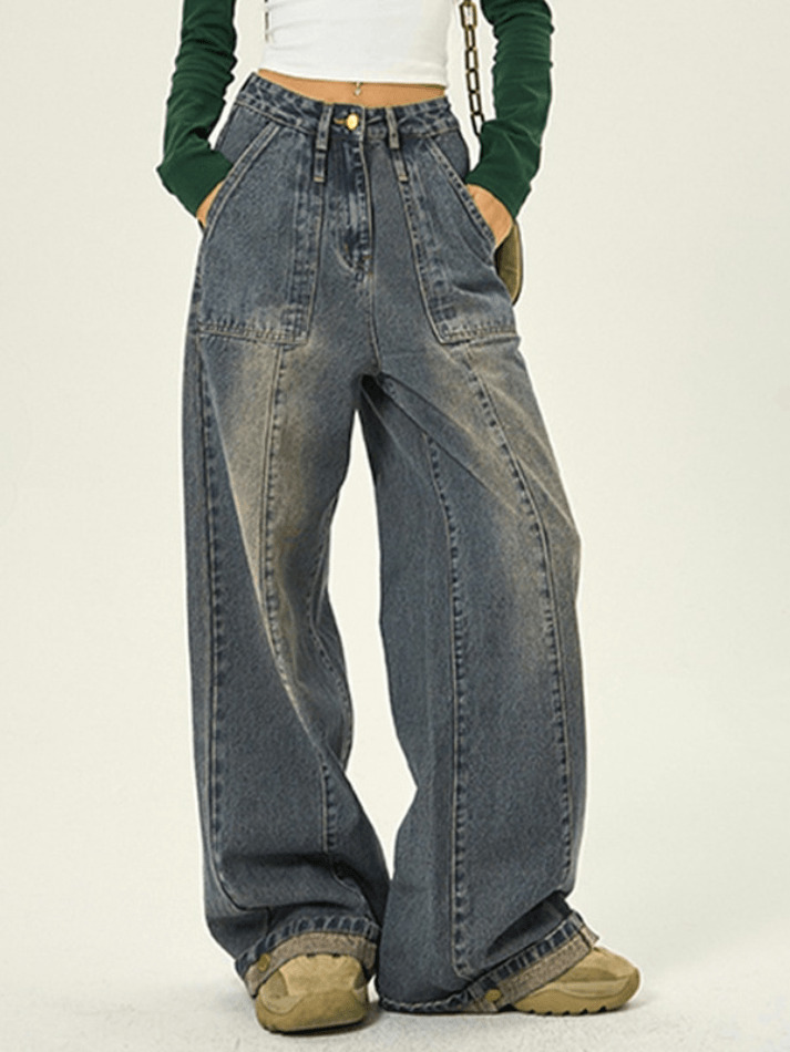 Y2K Patchwork Straight Loose Boyfriend Jeans - Coquette Aesthetic Grunge Style Cargo Skirt Y2K Patchwork Straight Loose Boyfriend Jeans - Coquette Aesthetic Grunge Style Cargo Skirt