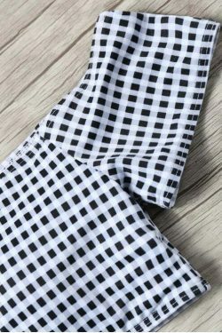 Y2K Plaid Bikini Set: Trendy Off-Shoulder Style for Women's Fashion