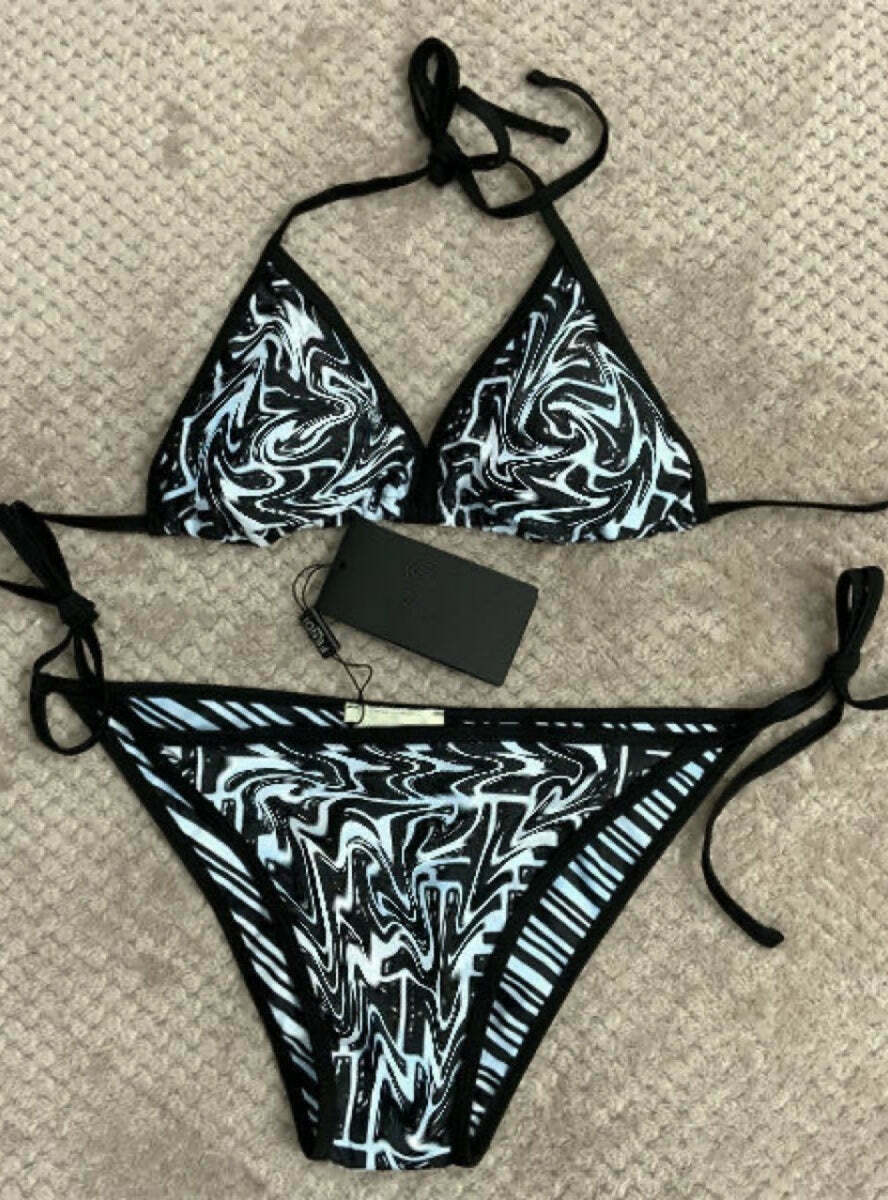 Y2K Plaid Bikini Set with Trendy Front Tie - Niche Women's Fashion Y2K Plaid Bikini Set with Trendy Front Tie - Niche Women's Fashion