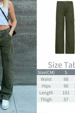Y2K Pockets Cargo Pants - Coquette Aesthetic Grunge Style for Women - Cute Pastel Goth Outfit
