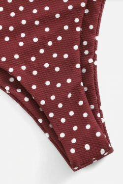 Y2K Polka Dot Bandeau Bikini - Coquette Aesthetic Swimwear for Women