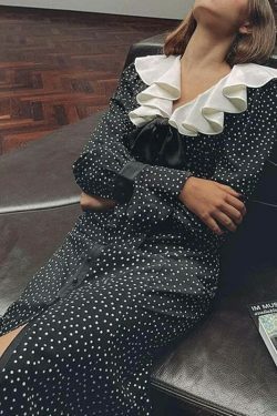 Y2K Polka Dotted Bodycon Dress: Coquette Aesthetic - Grunge Style,