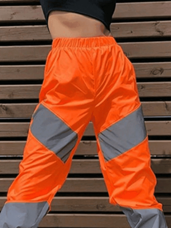 Y2K Reflective Jogger Pants: Coquette Aesthetic Grunge Style Cargo Skirt Y2K Reflective Jogger Pants: Coquette Aesthetic Grunge Style Cargo Skirt