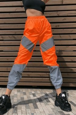 Y2K Reflective Jogger Pants: Coquette Aesthetic Grunge Style Cargo Skirt