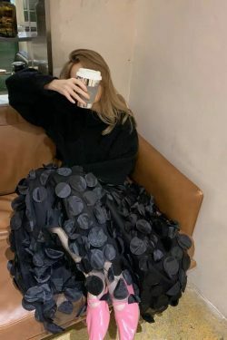 Y2K Retro A-Line Swing Skirt: Coquette & Grunge Aesthetic, Cute Tops, Pastel Goth