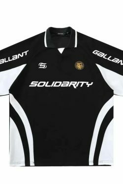 Y2K Retro Colour Block Sports Jersey - Niche Women's Fashion Aesthetic Top