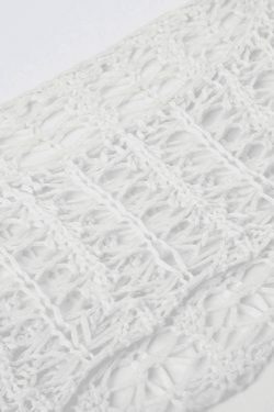 Y2K Retro Hollow Knit Crop Top - Coquette Aesthetic Grunge Style - Cute Pastel Goth Fashion