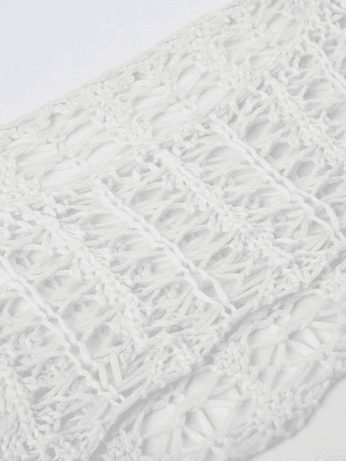 Y2K Retro Hollow Knit Crop Top - Coquette Aesthetic Grunge Style - Cute Pastel Goth Fashion Y2K Retro Hollow Knit Crop Top - Coquette Aesthetic Grunge Style - Cute Pastel Goth Fashion