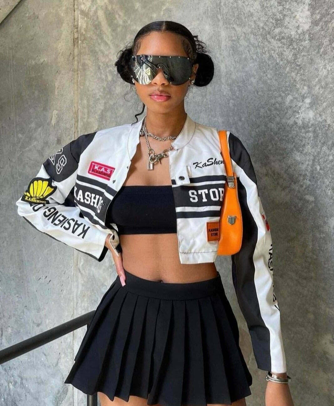 Y2K Retro Motorcycle Jacket for Women - American Short Style in Niche Women's Fashion