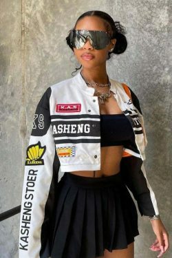 Y2K Retro Motorcycle Jacket for Women - American Short Style in Niche Women's Fashion