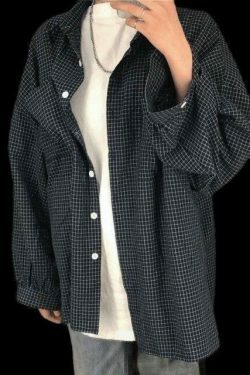 Y2K Retro Plaid Shirt: Coquette Aesthetic Grunge Style for Women - Vintage Fashion