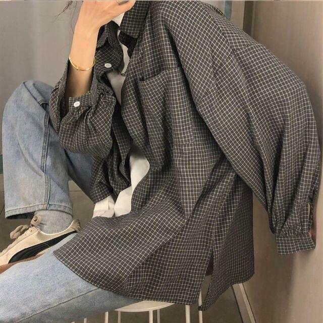 Y2K Retro Plaid Shirt: Coquette Aesthetic Grunge Style for Women - Vintage Fashion Y2K Retro Plaid Shirt: Coquette Aesthetic Grunge Style for Women - Vintage Fashion