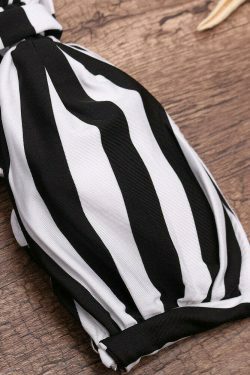 Y2K Retro Striped Halter Bikini Set - Coquette Aesthetic Swimwear for Women