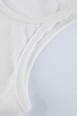 Y2K Ribbed Crop Cami: Coquette Aesthetic Grunge Style Cute Pastel Goth Top