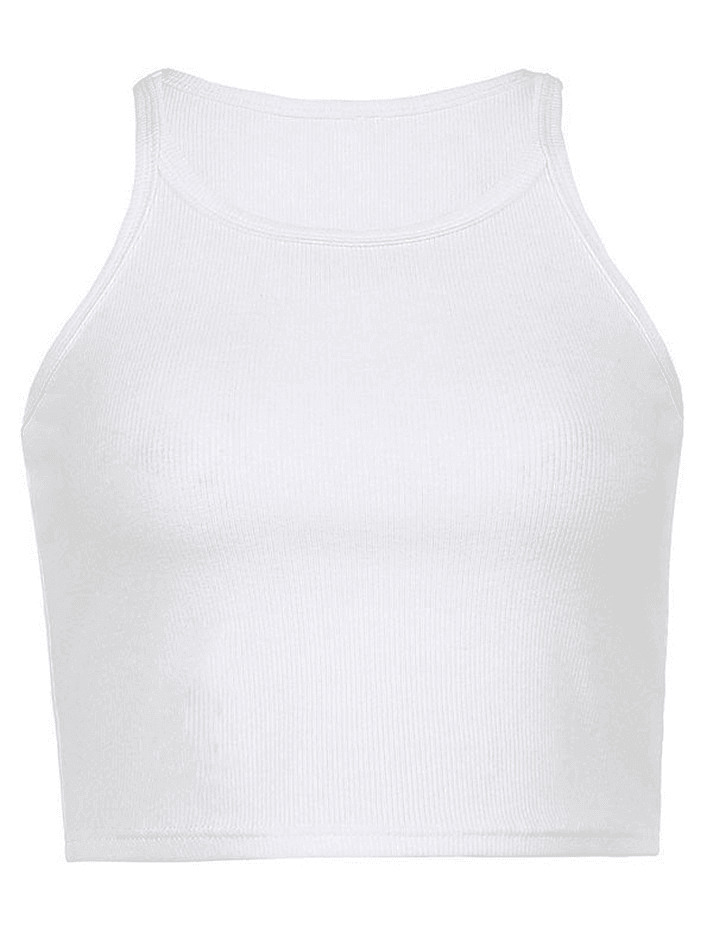 Y2K Ribbed Crop Cami: Coquette Aesthetic Grunge Style Cute Pastel Goth Top