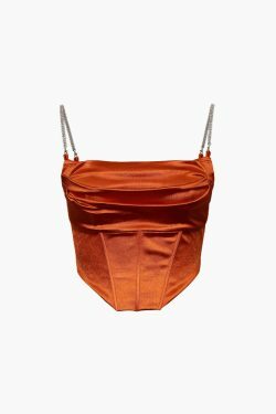 Y2K Satin Draped Corset Top: Coquette Aesthetic with Grunge Twist