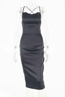 Y2K Satin Lace-Up Dress: Coquette Aesthetic with Grunge Style