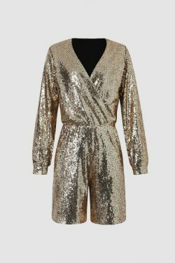 Y2K Sequin V-neck Romper: Coquette Aesthetic, Grunge Style, Pastel Goth & More
