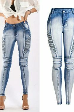 Y2K Slim Elastic Denim Pencil Jeans for Women - Coquette Aesthetic Grunge Style Cargo Skirt Outfit