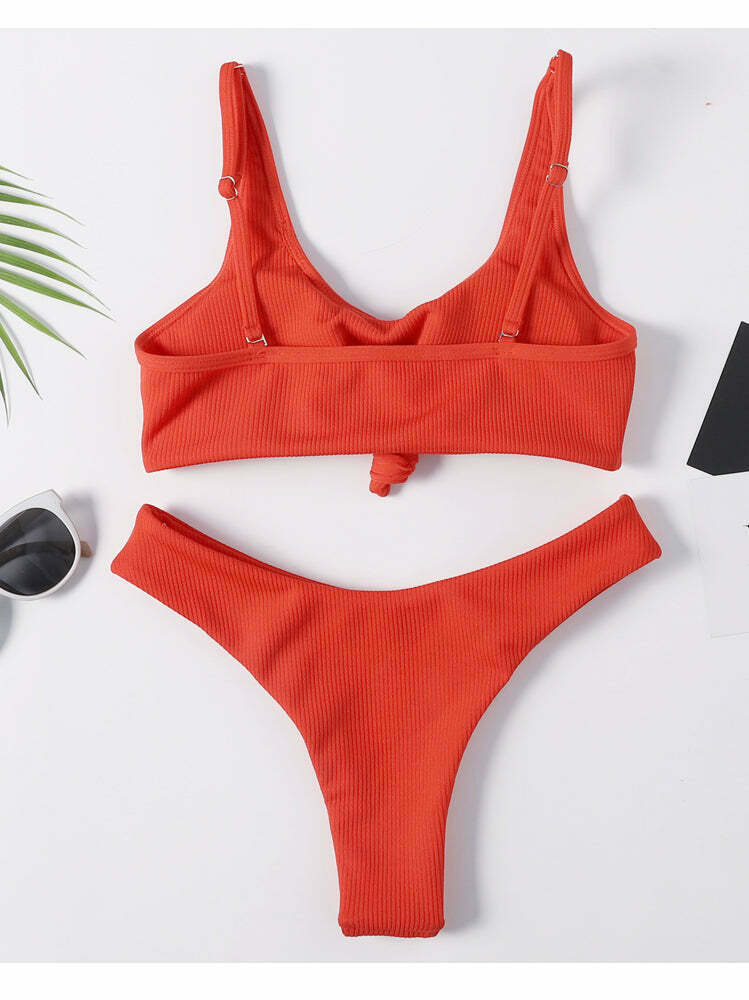 Y2K Snake Print Bandeau Bikini - Coquette & Grunge Aesthetic Swimwear