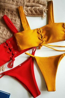 Y2K Split Eyelet Lace Bra & Bikini Set - Coquette Aesthetic Grunge Style - Cute Pastel Goth Fashion