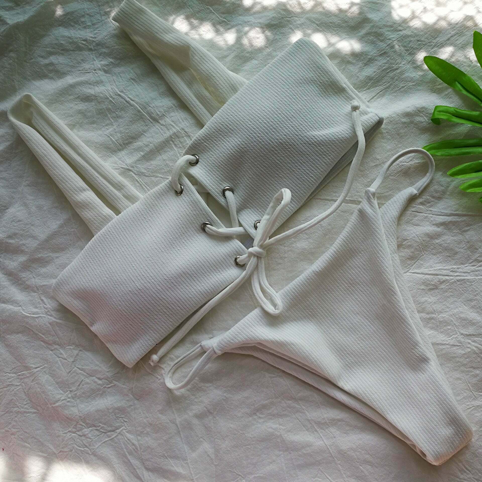 Y2K Split Eyelet Lace Bra & Bikini Set - Coquette Aesthetic Grunge Style - Cute Pastel Goth Fashion Y2K Split Eyelet Lace Bra & Bikini Set - Coquette Aesthetic Grunge Style - Cute Pastel Goth Fashion