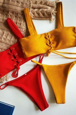 Y2K Split Eyelet Lace Bra & Bikini Set - Coquette Aesthetic Grunge Style - Cute Pastel Goth Fashion