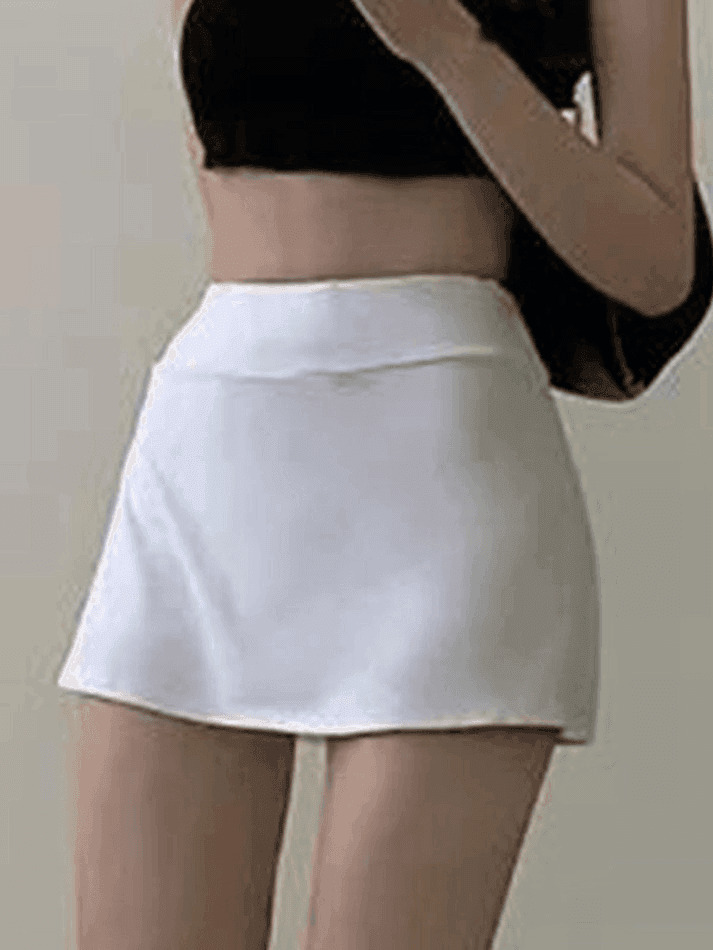 Y2K Split Tennis Mini Skirt - Coquette Grunge Style - Pastel Goth Cargo - Y2K Split Tennis Mini Skirt - Coquette Grunge Style - Pastel Goth Cargo -