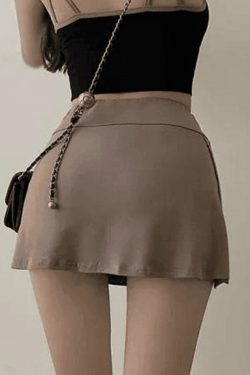 Y2K Split Tennis Mini Skirt - Coquette Grunge Style - Pastel Goth Cargo -