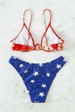 Y2K Star Bikini: Sexy Printed Swimwear - Coquette Aesthetic, Grunge Style, Pastel Goth