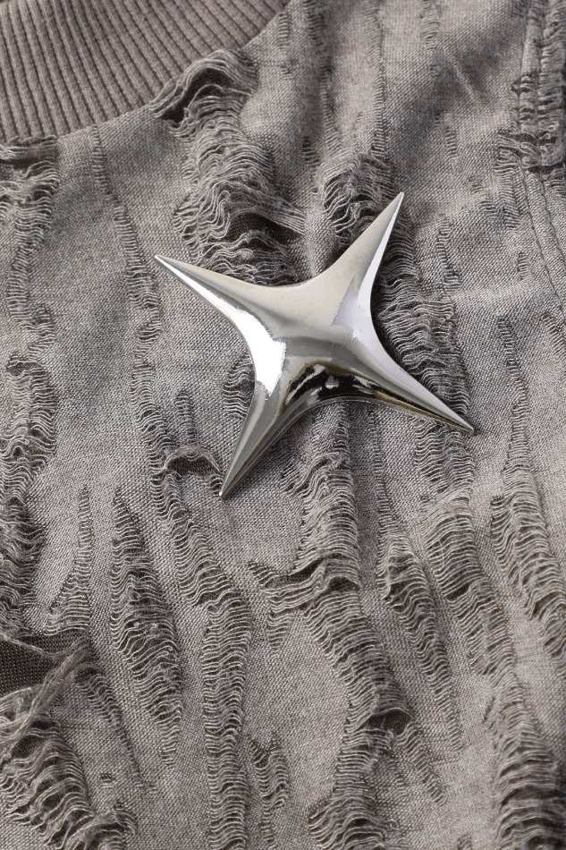 Y2K Star Decor Destroyed Tank Top - Coquette Aesthetic Grunge Style Cute Tops Pastel Goth Fashion Y2K Star Decor Destroyed Tank Top - Coquette Aesthetic Grunge Style Cute Tops Pastel Goth Fashion