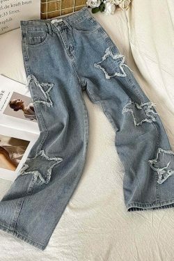 Y2K Star Denim: Luminary Ribbed Cargo Skirt with Coquette Aesthetic and Grunge Style