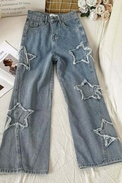 Y2K Star Denim: Luminary Ribbed Cargo Skirt with Coquette Aesthetic and Grunge Style