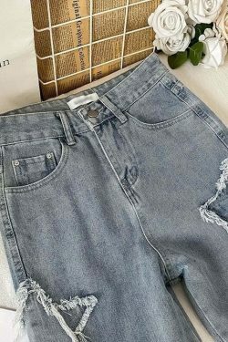 Y2K Star Denim: Luminary Ribbed Cargo Skirt with Coquette Aesthetic and Grunge Style